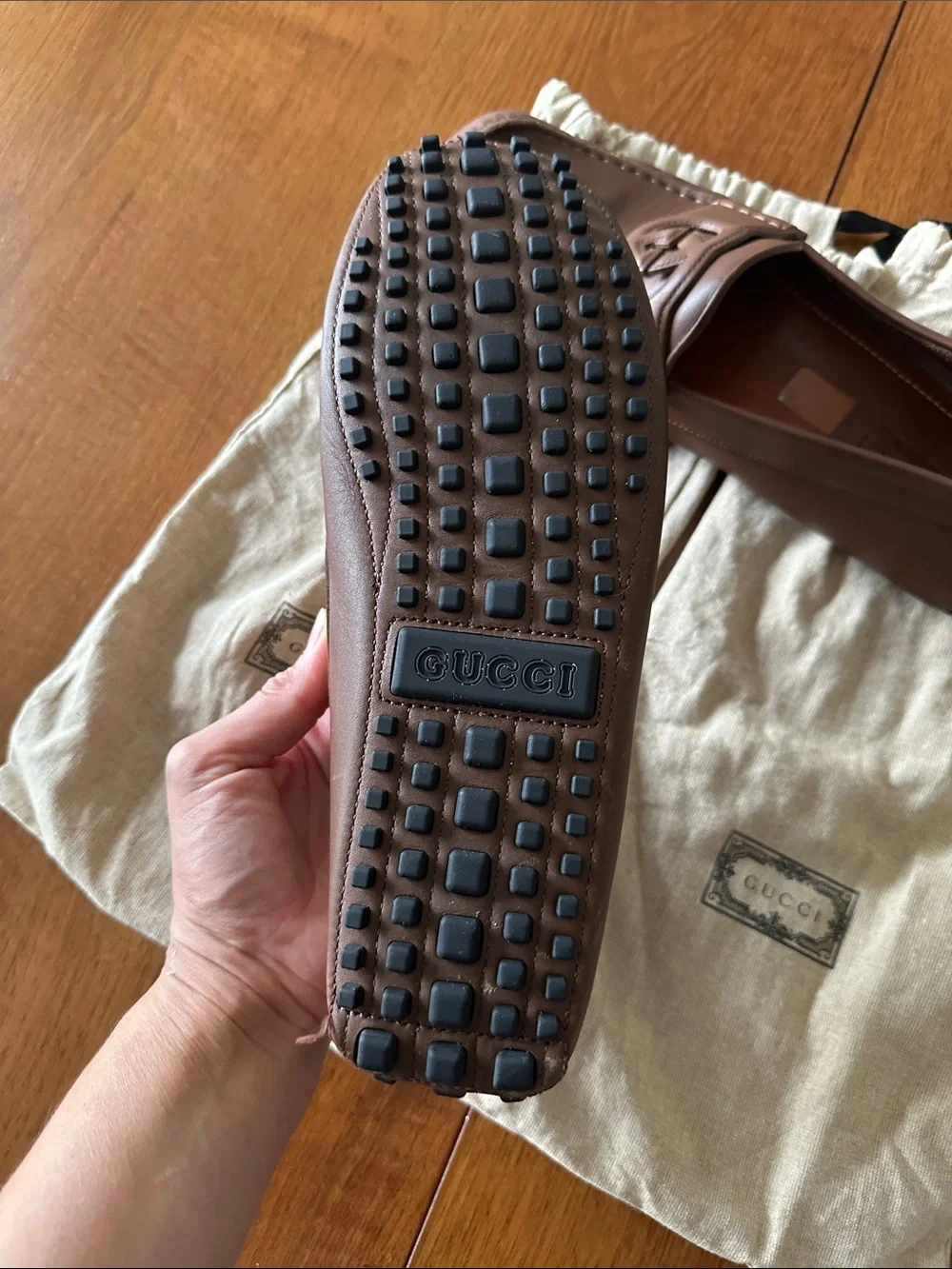 Gucci brown leather